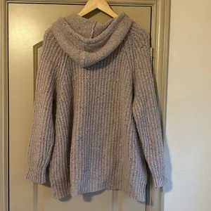 Aerie Hooded Knit Sweater Small Wool thumbnail 4