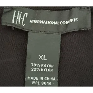 INC International Concepts Women's Black Gray Long Sleeve Sweater‎ Dress Size XL thumbnail 3