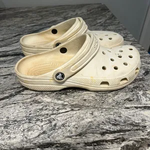 CROCS Cream Sandals with Ventilation and Pivoting Heel Strap thumbnail 5