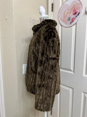White Stag Vintage 90’s Brown Plush Teddy Jacket size XL thumbnail 4