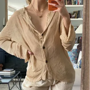 Free People Gold Bell Sleeve Button-Up Long-Sleeve Top thumbnail 1