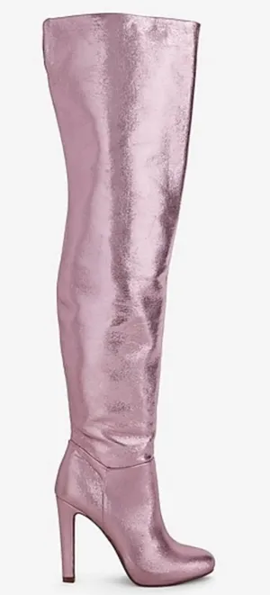 BRIAN ATWOOD x EXPRESS Metallic Pink Over the Knee Boots Size 7 NWT thumbnail 1