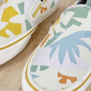 Vans Lelia Hurst Abstract Tropical Print‎ Slip On Pro Sneakers White Multi 6 thumbnail 7