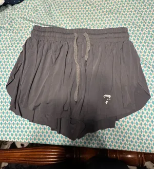 Grey Flowy Shorts Gray Size M thumbnail 1