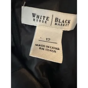 White House Black Market Dress White/Black Vintage Size 12 Vneck Sleeveless Y2K thumbnail 7