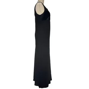 Vtg Y2K Alyn Paige Formal Dress 7/8 Whimsigoth Satin Panel Maxi Straight Prom thumbnail 4