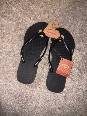 Havaianas Black Women's Flip Flop Sandals size 9/10 new thumbnail 3