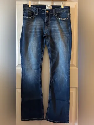 BKE‎ Payton Mid Rise Med/Dark Wash Bootcut Jeans Size 28/31.5” Inseam thumbnail 12