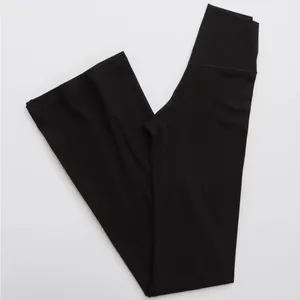OFFLINE By Aerie Real Me High Waisted Crossover Flare Legging Black M thumbnail 5