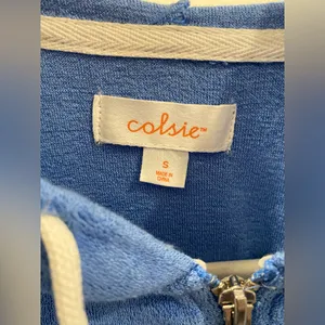 LIKE NEW Target Colsie Terry Cloth Blue Zip-Up Hoodie - S thumbnail 4