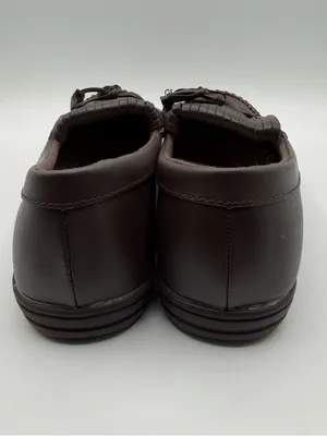 Dr Max Brown Leather Kiltie Tassel Loafers Moccasins Women’s 7.5W Wide thumbnail 4