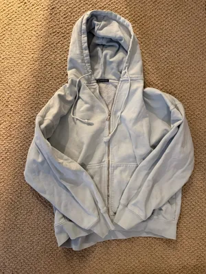 Brandy Melville Zip-Up Hoodie Blue thumbnail 1