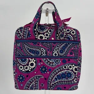 Vera Bradley Tech Organizer in Boysenberry Purple Blue Pink Paisley thumbnail 5