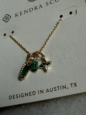 Kendra Scott Emma Green Multi-Charm Necklace New thumbnail 3