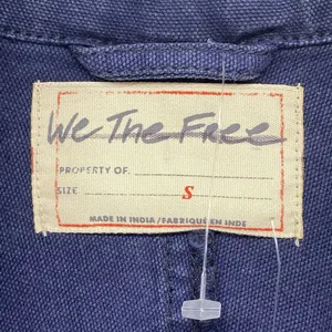 New Free People We The Free Jacket Womens small Viva Surplus in Starless‎ Sky thumbnail 6