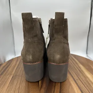 Sanctuary Engage Wedge Ankle Boots Java Dark‎ Brown Suede Casual Women's 11M thumbnail 2