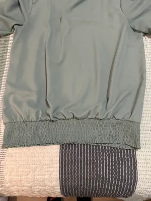 EUC  smocked band top mint green medium thumbnail 4