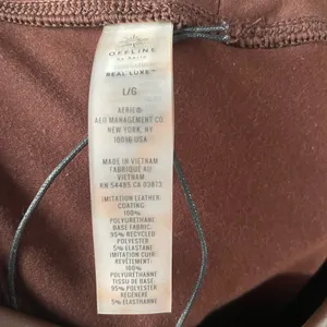 Aerie Chocolate Faux‎ Leather Leggings NWT thumbnail 3