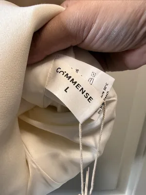 Commense Cream Strapless Sweetheart Tube Top Button Front Large NWT thumbnail 4