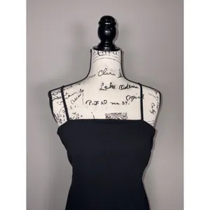 Lulus Black Tie-Back Square Neck Backless Mini Dress Women's Size Medium thumbnail 6