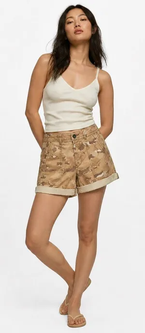 Anthropologie Women‎ The Wanderer Shorts Camo 27 Utility Cargo Gorpcore Safari thumbnail 1