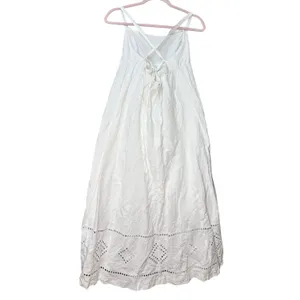 Madewell Embroidered Eyelet Tie Back‎ Cami Midi Dress Size 10 White thumbnail 6