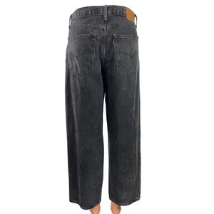 Levi's Baggy Dad Women's Black High Waisted Wide Leg Ankle Denim Jeans Pants 28 thumbnail 3