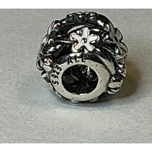Pandora White Enamel Daisy Meadow Charm S925 ALE Sterling Silver Floral Bead thumbnail 6