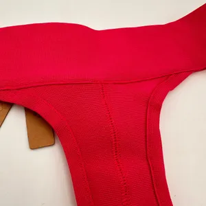 Skims Knit Swim Cheeky Bottom Magenta Hot Pink Swimsuit Size XXS thumbnail 4