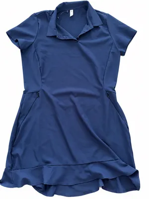 Adidas Ultimate365 Golf athletic Dress Blue Short Sleeve size large thumbnail 5