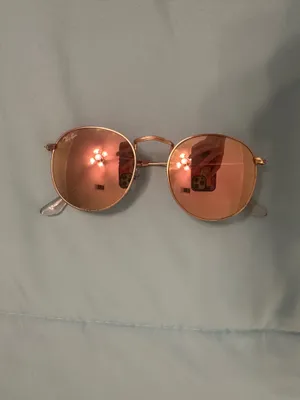 Ray-Ban Round Metal Pink Flash Lens Gold Frame Sunglasses thumbnail 3