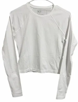 Figs Seamless Longsleeve Underscrub Top‎ White Women's Size Small thumbnail 1