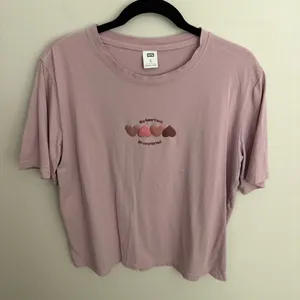 Dusty Rose Puff Heart Tee Pink Size L thumbnail 1