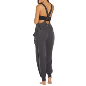 Free People Jumpsuit jump start baggy womens Gray (large) athleisure boho casual thumbnail 6