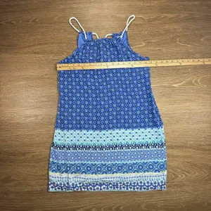 Hollister Blue Boho Shift Dress Women's M Sleeveless Tassel Mini Viscose Travel thumbnail 8