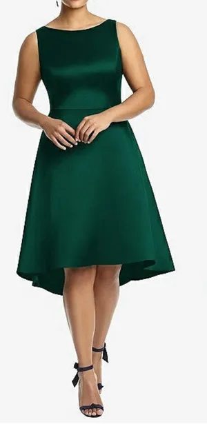 NWT Alfred‎ Sung Size 4R HUNTER GREEN HIGH LOW BRIDESMAID DRESS Formal thumbnail 1