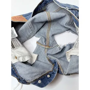 Levi's‎ 501 Original Womens Denim Short Distressed Raw Edge Blue Jean Size W33 thumbnail 10