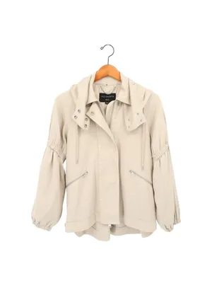 AllSaints Cherry Jacket in Barley Beige Hooded Zip Front S All Saints thumbnail 4