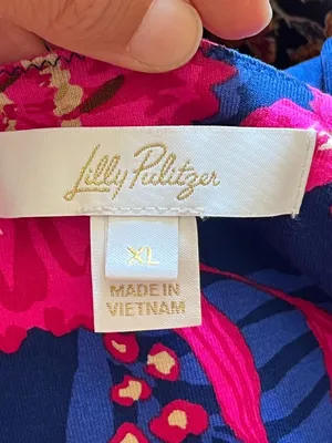 Lilly Pulitzer LORALEI SKIRTED ROMPER dress, BLUE MED NEVER ENDING SUMMER XL thumbnail 2