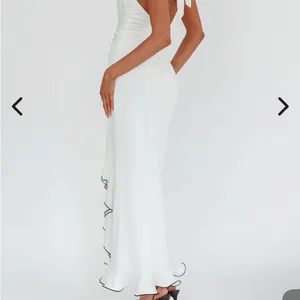 Selfie Leslie White Maxi Dress with Black Accents thumbnail 2