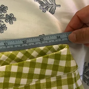 Lane 201 Pants Large Green Gingham‎ Cropped Bootcut Cotton Summer thumbnail 8
