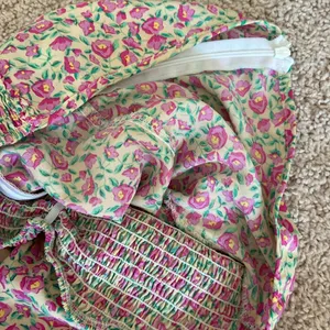 Floral halter neck dress. S Pink thumbnail 6