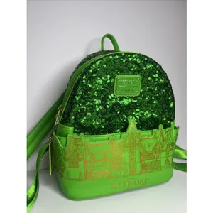 Biltmore x Loungefly Green Sequin Mini Backpack Estate Exclusive Sold Out thumbnail 5