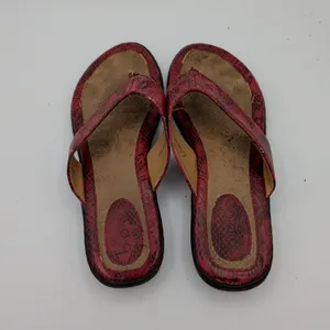 b.o.c. Born Concept Womens‎ Red Snakeskin Print Thong Flip Flop Sandals 8 Cat284 thumbnail 10