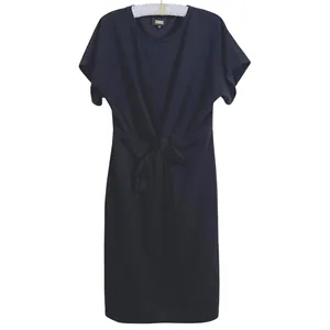 ALEXIA ADMOR Tie-Waist Sheath Dress Womens XL Black Cocktail Minimal Career LBD thumbnail 2