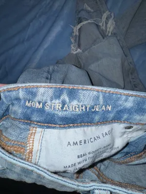 American Eagle Mom Straight Jeans Distressed thumbnail 5