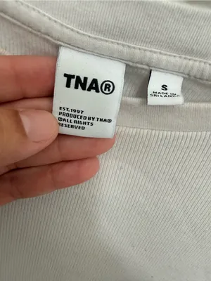 TNA white crop top small thumbnail 3