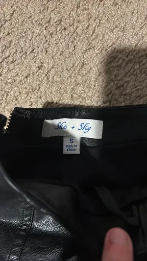 She and sky leather skirt thumbnail 3