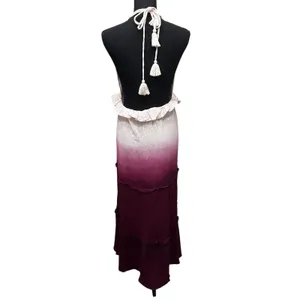 Earthbound Size XXL Ombre Halter Maxi Dress Boho Tassel‎ Backless Festival thumbnail 5