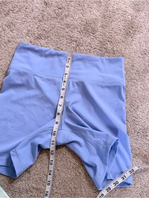 Old Navy Women’s High-Waisted PowerSoft Biker Shorts 6” in Blue Overall M thumbnail 8